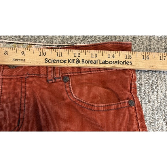 Prana Canyon Corduroy Pants Womens Size 4 Rust Straight Skinny Stretch Casual - Picture 4 of 6